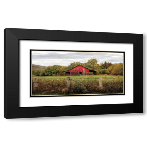 Down On The Farm Black Modern Wood Framed Art Print with Double Matting by Burt, D.