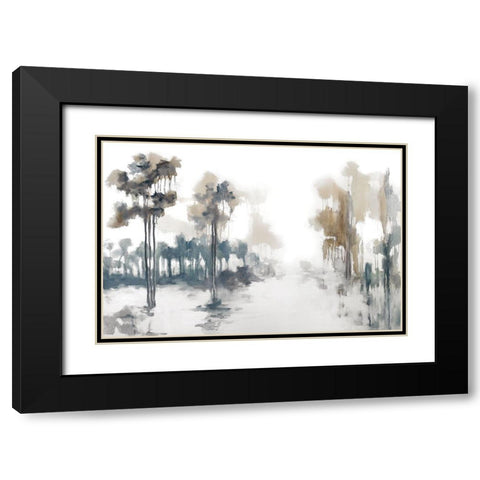 Back Roads And Flooded Fields Black Modern Wood Framed Art Print with Double Matting by Ellens, Jacqueline
