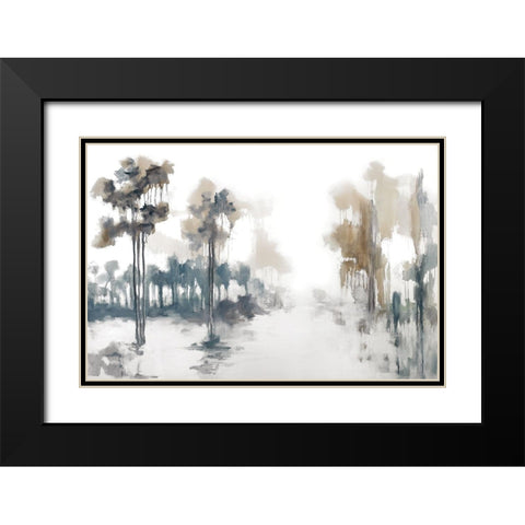Back Roads And Flooded Fields Black Modern Wood Framed Art Print with Double Matting by Ellens, Jacqueline