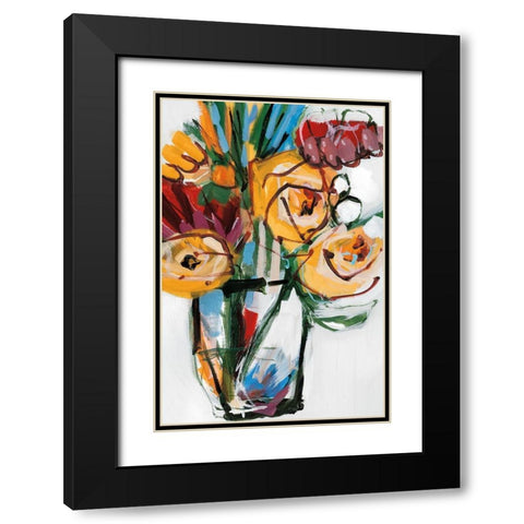 November Blooms  II Black Modern Wood Framed Art Print with Double Matting by Fitzsimmons, A.