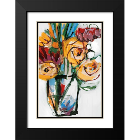 November Blooms  II Black Modern Wood Framed Art Print with Double Matting by Fitzsimmons, A.