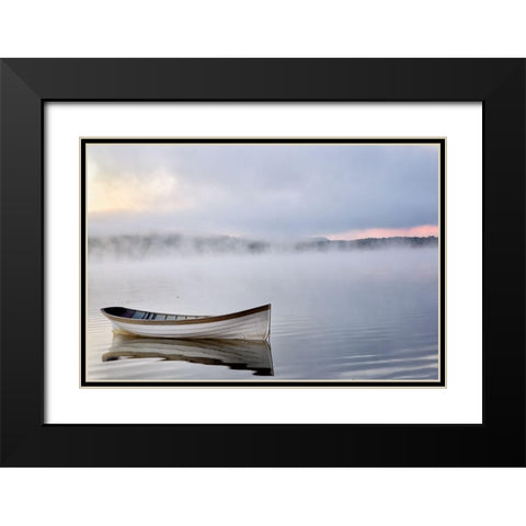 Tranquil Lake Black Modern Wood Framed Art Print with Double Matting by Iacobellis, Michael