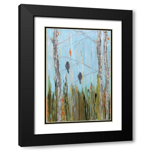 Les Canaris I Black Modern Wood Framed Art Print with Double Matting by Kadmiri, Aziz