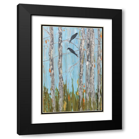 Les Canaris II Black Modern Wood Framed Art Print with Double Matting by Kadmiri, Aziz