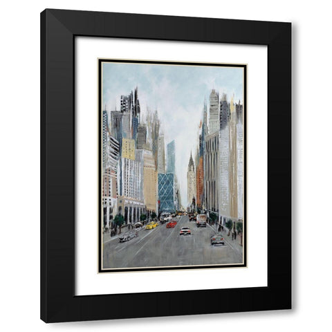 New York Vibe Black Modern Wood Framed Art Print with Double Matting by Kadmiri, Aziz