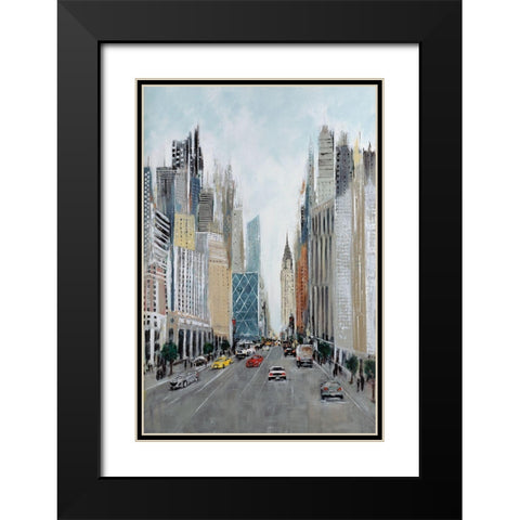 New York Vibe Black Modern Wood Framed Art Print with Double Matting by Kadmiri, Aziz