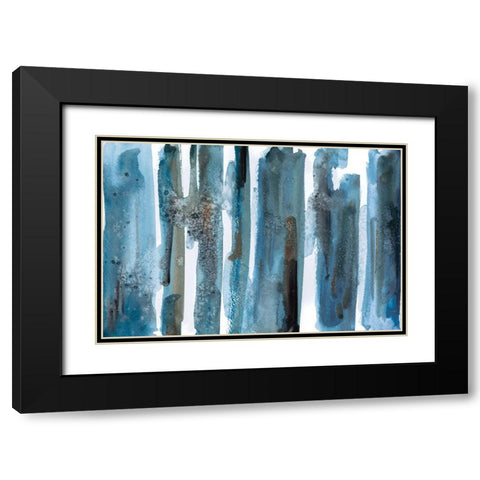 Have You Ever Had It Blue Black Modern Wood Framed Art Print with Double Matting by Pasion, Wani
