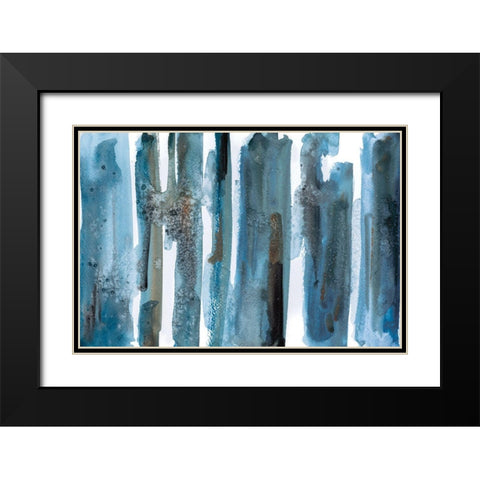 Have You Ever Had It Blue Black Modern Wood Framed Art Print with Double Matting by Pasion, Wani
