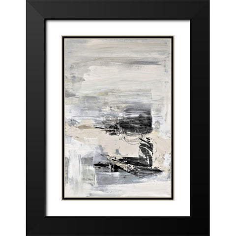 Winters Shadow Black Modern Wood Framed Art Print with Double Matting by Snow, Aerial