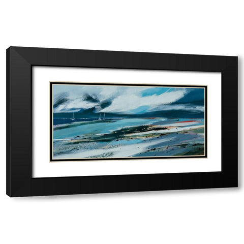 Safe Harbour Black Modern Wood Framed Art Print with Double Matting by Fitzsimmons, A.