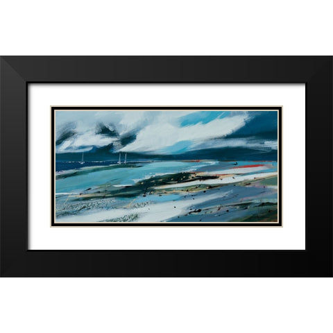 Safe Harbour Black Modern Wood Framed Art Print with Double Matting by Fitzsimmons, A.