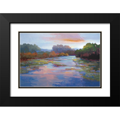 Peace and Serenity Black Modern Wood Framed Art Print with Double Matting by McMurry, Vicki