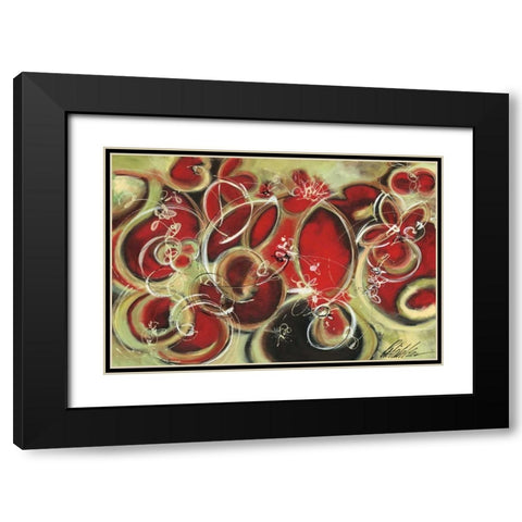 Dawnn Black Modern Wood Framed Art Print with Double Matting by Pryor, Patrick