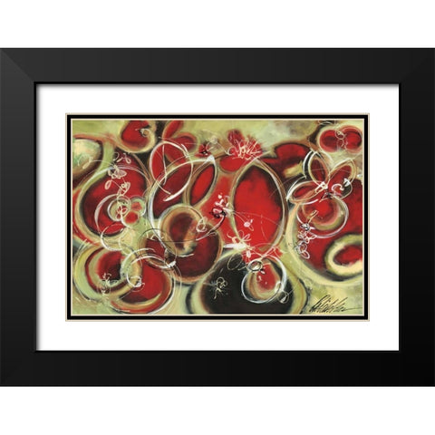 Dawnn Black Modern Wood Framed Art Print with Double Matting by Pryor, Patrick
