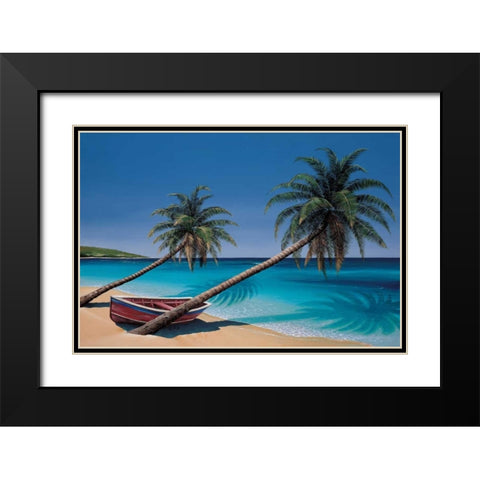 Days End Black Modern Wood Framed Art Print with Double Matting by Peters, Ron