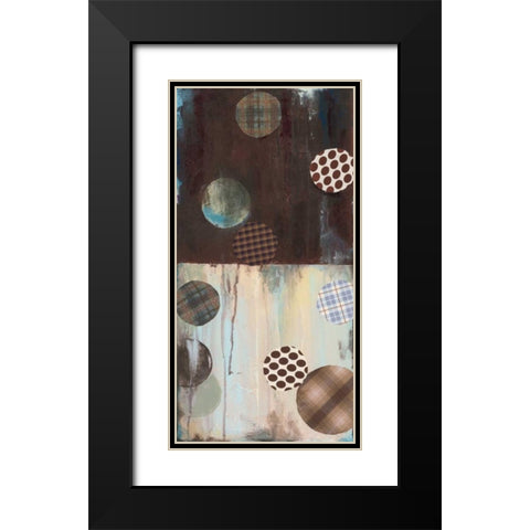 Graysons Patches I Black Modern Wood Framed Art Print with Double Matting by Pasion, Wani
