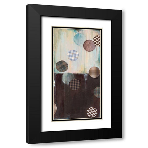 Graysons Patches II Black Modern Wood Framed Art Print with Double Matting by Pasion, Wani