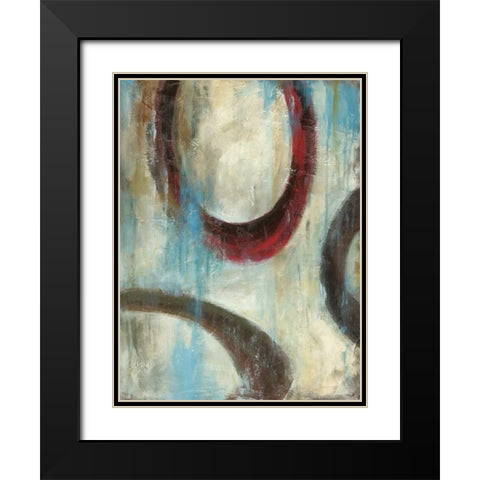 Graysons Loops II Black Modern Wood Framed Art Print with Double Matting by Pasion, Wani