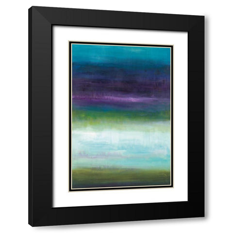 Midnight Mulberry  Black Modern Wood Framed Art Print with Double Matting by Pasion, Wani