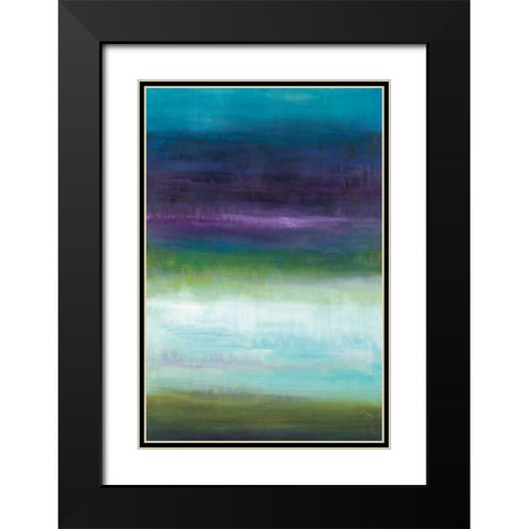 Midnight Mulberry  Black Modern Wood Framed Art Print with Double Matting by Pasion, Wani