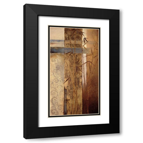 Bamboo Inspirations II Black Modern Wood Framed Art Print with Double Matting by Quintero, Tita