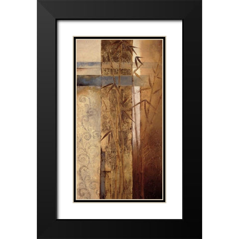 Bamboo Inspirations II Black Modern Wood Framed Art Print with Double Matting by Quintero, Tita