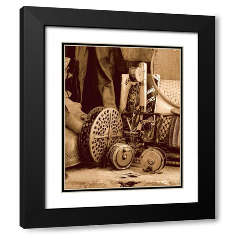 Fishing Black Modern Wood Framed Art Print with Double Matting by Rose, Andrew