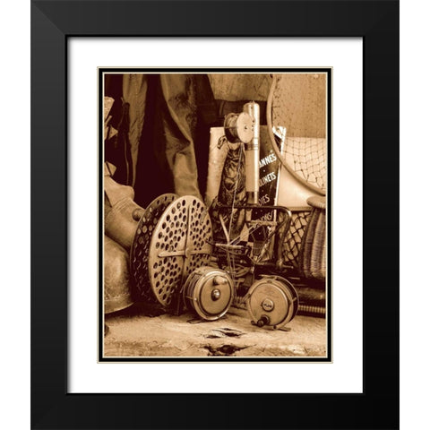 Fishing Black Modern Wood Framed Art Print with Double Matting by Rose, Andrew