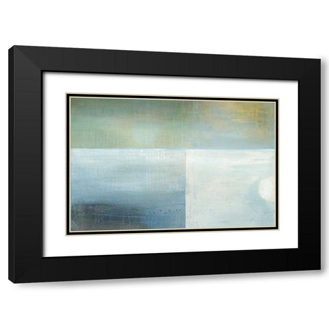 Parceled Reflections Black Modern Wood Framed Art Print with Double Matting by Ross, Heather
