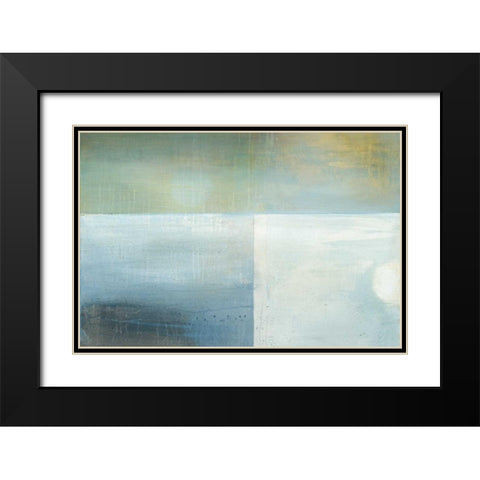 Parceled Reflections Black Modern Wood Framed Art Print with Double Matting by Ross, Heather