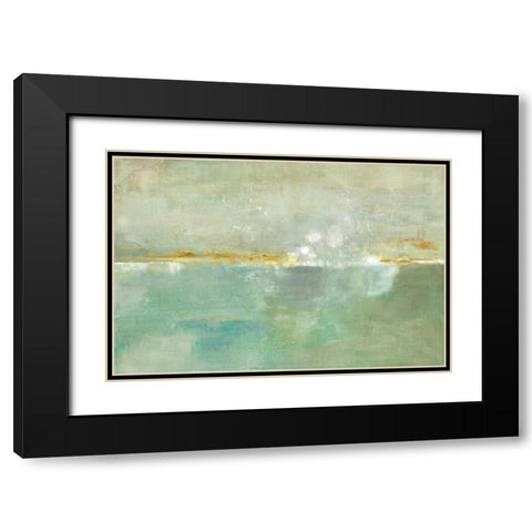 Celadon Dreams Black Modern Wood Framed Art Print with Double Matting by Ross, Heather