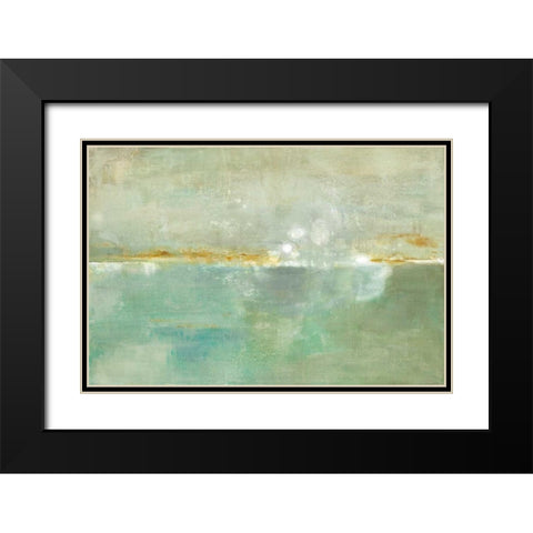 Celadon Dreams Black Modern Wood Framed Art Print with Double Matting by Ross, Heather