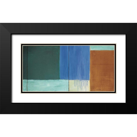 Check Mate Black Modern Wood Framed Art Print with Double Matting by Ribas, Jaume