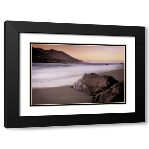 Garrapata Beach Black Modern Wood Framed Art Print with Double Matting by Rehner, John