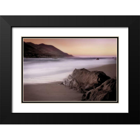 Garrapata Beach Black Modern Wood Framed Art Print with Double Matting by Rehner, John