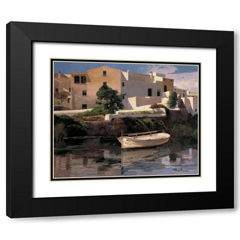 Rincon del Puerto Black Modern Wood Framed Art Print with Double Matting by Romeu, Poch
