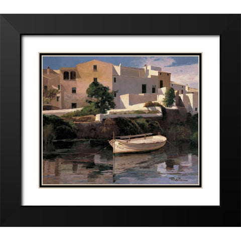 Rincon del Puerto Black Modern Wood Framed Art Print with Double Matting by Romeu, Poch