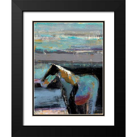 Diva Black Modern Wood Framed Art Print with Double Matting by Samyn, Dominique