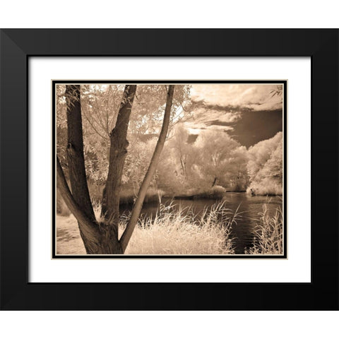 Lakefront View I Black Modern Wood Framed Art Print with Double Matting by Szilagyi, Ily