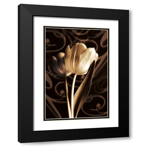 Floral Eloquence  II Black Modern Wood Framed Art Print with Double Matting by Szilagyi, Ily