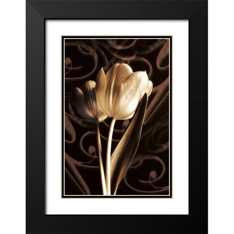 Floral Eloquence  II Black Modern Wood Framed Art Print with Double Matting by Szilagyi, Ily