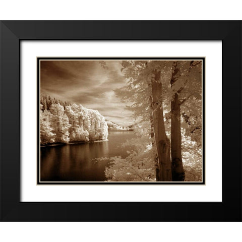 A View To Remember Black Modern Wood Framed Art Print with Double Matting by Szilagyi, Ily