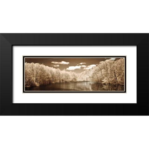 A Tranquil Journey Black Modern Wood Framed Art Print with Double Matting by Szilagyi, Ily