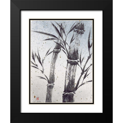Cool Bamboo II Black Modern Wood Framed Art Print with Double Matting by Sugita, Katsumi
