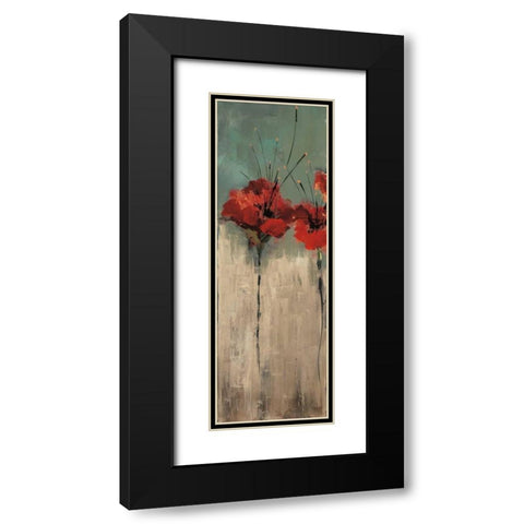 From Scarletts Garden I Black Modern Wood Framed Art Print with Double Matting by Solis, Luis