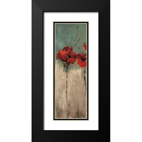 From Scarletts Garden I Black Modern Wood Framed Art Print with Double Matting by Solis, Luis