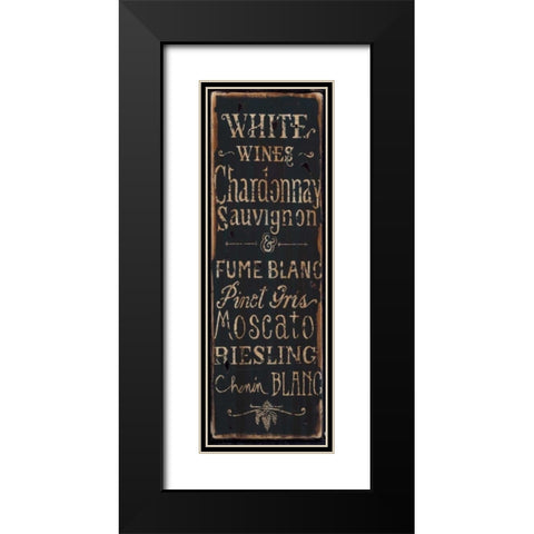 White Wines Black Modern Wood Framed Art Print with Double Matting by Sanchez, Luis