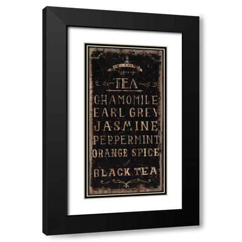 Tea Black Modern Wood Framed Art Print with Double Matting by Sanchez, Luis