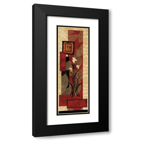 Floral Fantasy I Black Modern Wood Framed Art Print with Double Matting by Solano, Rosa