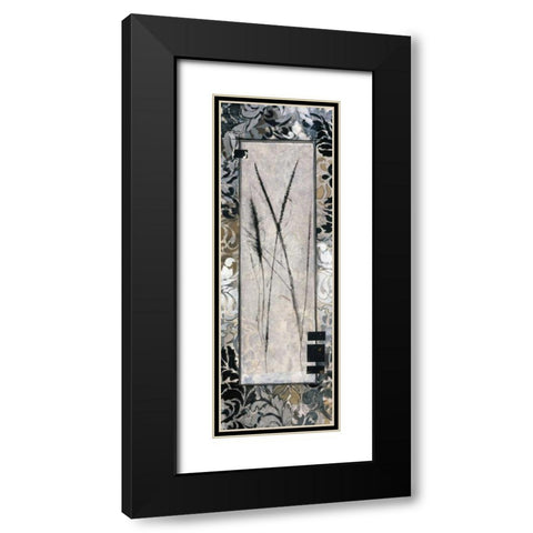 Damask II Black Modern Wood Framed Art Print with Double Matting by Tunick, Connie